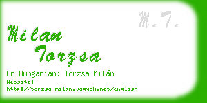 milan torzsa business card